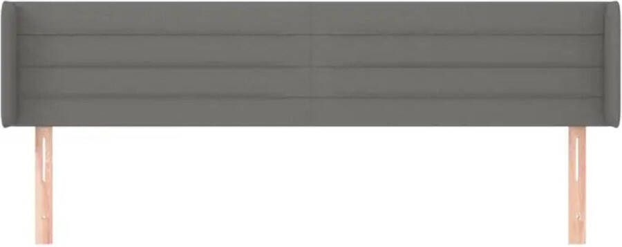 VIDAXL Hoofdbord met randen 203x16x78 88 cm stof donkergrijs - Foto 3
