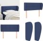 VidaXL Hoofdbord met randen 83x23x78 88 cm stof blauw Hoofdbord Hoofdborden Hoofdeinde Houten Hoofdbord - Thumbnail 3