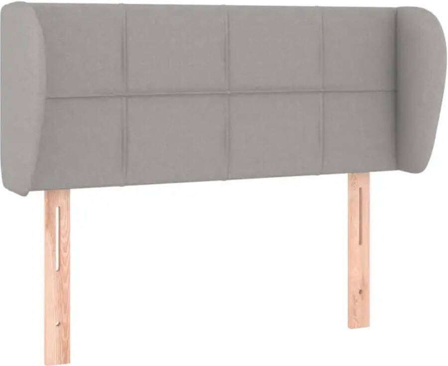 VidaXL Hoofdbord met randen 83x23x78 88 cm stof lichtgrijs - Foto 3