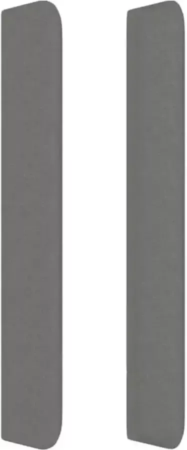 VIDAXL Hoofdbord met randen 93x16x118 128 cm stof donkergrijs - Foto 5