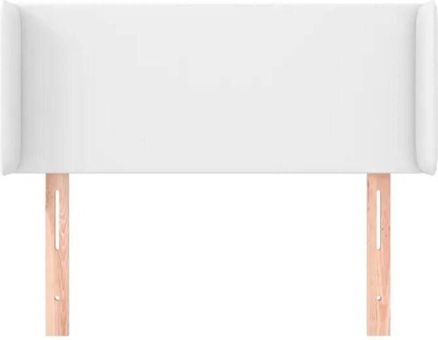 VidaXL Hoofdbord met randen 93x16x78 88 cm kunstleer wit - Foto 5