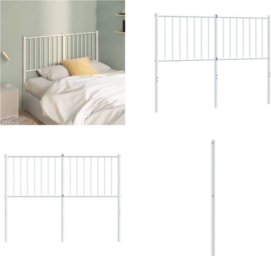 VidaXL Hoofdbord metaal wit 120 cm Hoofdbord Hoofdborden Hoofdeinde Metalen Hoofdbord - Foto 2