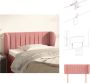 VidaXL Hoofdbord Roze 83x23x78 88 cm Fluweel Hout Verstelbaar Comfortabel Bedonderdeel - Thumbnail 1