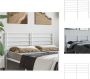 VidaXL Hoofdbord Staal Wit 156 x 3 x 90 cm Robuuste constructie Bedonderdeel - Thumbnail 1