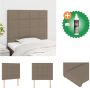 VidaXL Hoofdbord Taupe 90 x 5 x 118 128 cm Verstelbare hoogte Stevige poten Bedonderdeel Inclusief Reiniger - Thumbnail 3