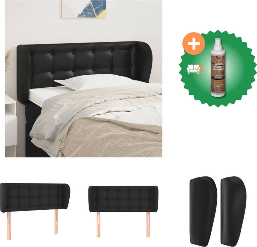 VidaXL Hoofdbord Trendy Complete uitstraling Duurzaam kunstleer Stevige poten Verstelbare hoogte Comfortabele ondersteuning Bedonderdeel Inclusief Houtreiniger en verfrisser