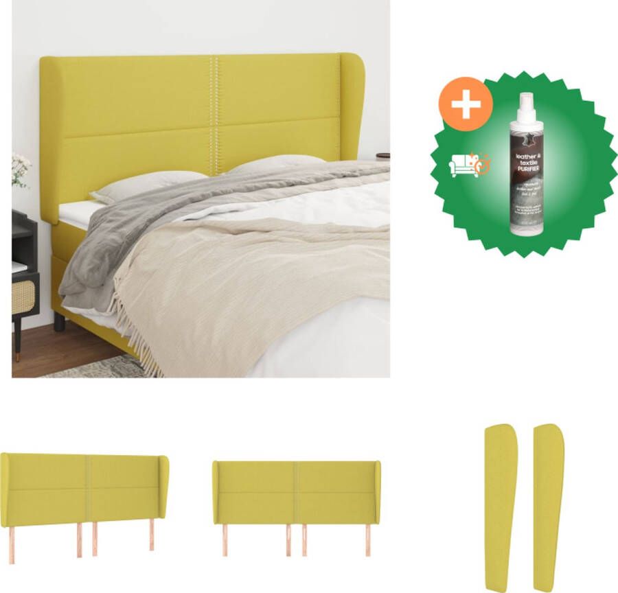 VidaXL Hoofdbord Trendy Hoofdborden 163x23x118 128cm Groen Bedonderdeel Inclusief Reiniger