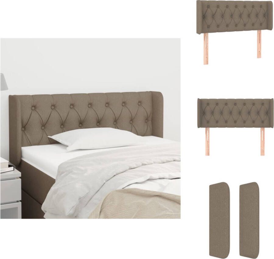 VidaXL Hoofdbord Trendy Hoogte Verstelbaar Duurzaam Comfortabele Ondersteuning Taupe 93 x 16 x 78 88 cm Bedonderdeel - Foto 1