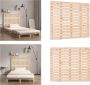 VidaXL Hoofdbord wandmontage 141x3x91-5 cm massief grenenhout Wandhoofdbord Wandhoofdborden Hoofdeinde Hoofdeindes - Thumbnail 1