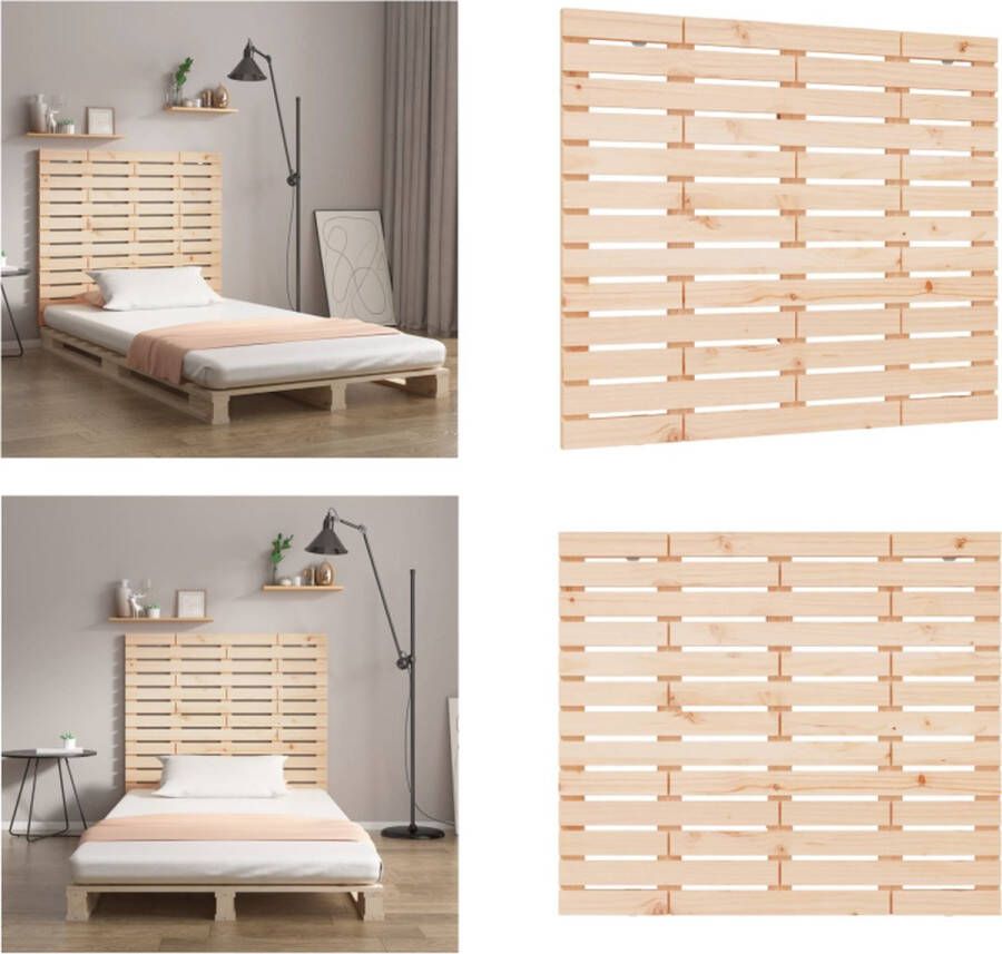 vidaXL Hoofdbord wandmontage 141x3x91-5 cm massief grenenhout Wandhoofdbord Wandhoofdborden Hoofdeinde Hoofdeindes