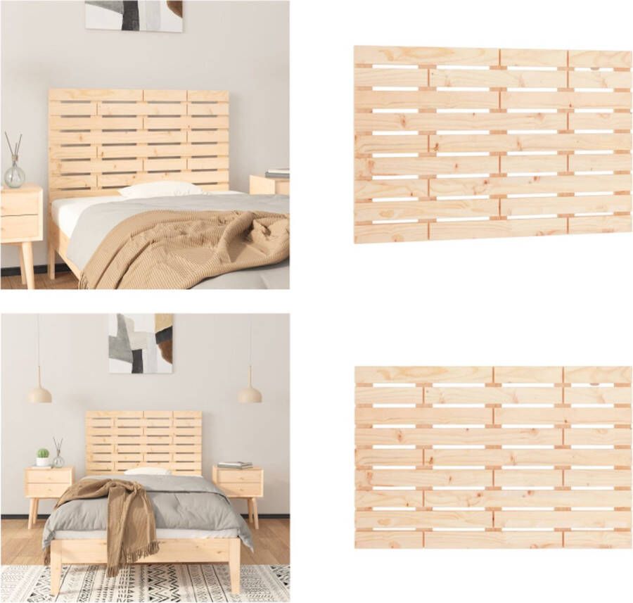 VidaXL Hoofdbord wandmontage 81x3x63 cm massief grenenhout Wandhoofdbord Wandhoofdborden Hoofdeinde Hoofdeindes