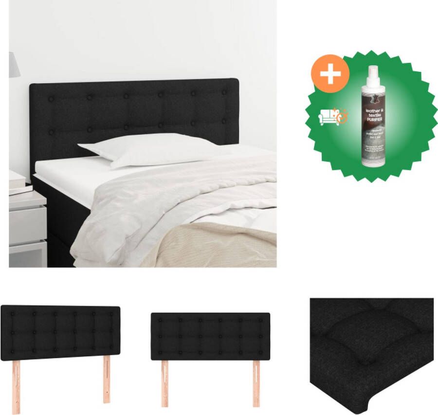 VidaXL Hoofdbord Zwart 90 x 5 x 78 88 cm Stijlvol ontwerp Duurzaam materiaal Bedonderdeel Inclusief Reiniger