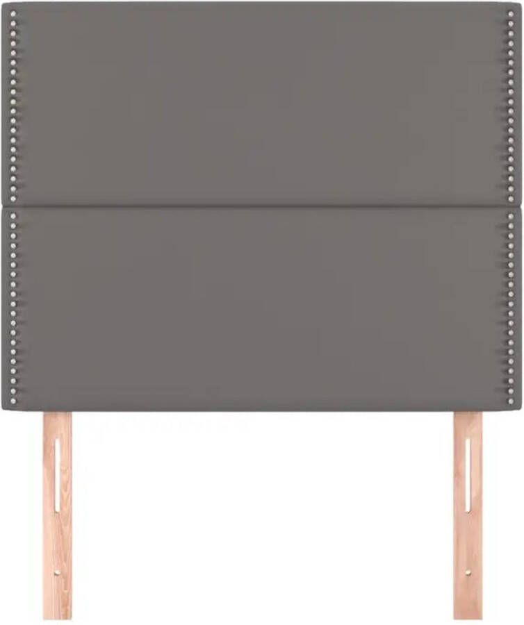 VidaXL Hoofdborden 2 st 80x5x78 88 cm kunstleer grijs - Foto 5