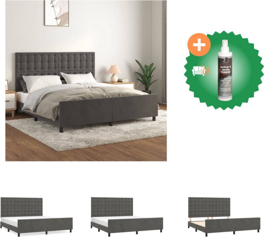 VidaXL Hoofdborden 2 st 80x5x78 88 cm kunstleer grijs Hoofdbord Hoofdborden Hoofdeinde Houten Hoofdbord