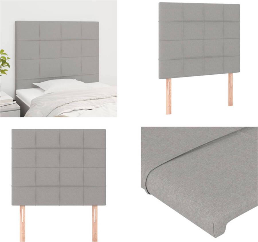 The Living Store Hoofdeind Lichtgrijs Stof 160 x 5 x 78 88 cm Verstelbare hoogte Hoofd Bord Hoofdkussen Slaapcomfort Stoffen Hoofdbord Grijs Hoofdbord - Foto 6