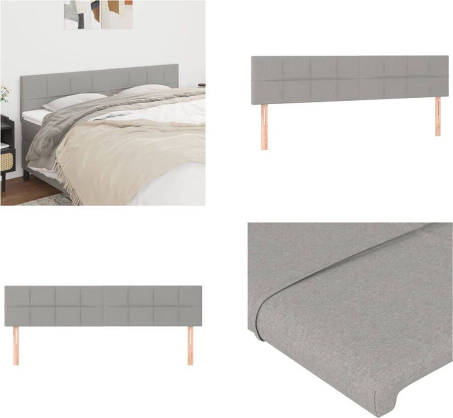 The Living Store Hoofdeind Lichtgrijs Stof 160 x 5 x 78 88 cm Verstelbare hoogte Hoofd Bord Hoofdkussen Slaapcomfort Stoffen Hoofdbord Grijs Hoofdbord - Foto 5