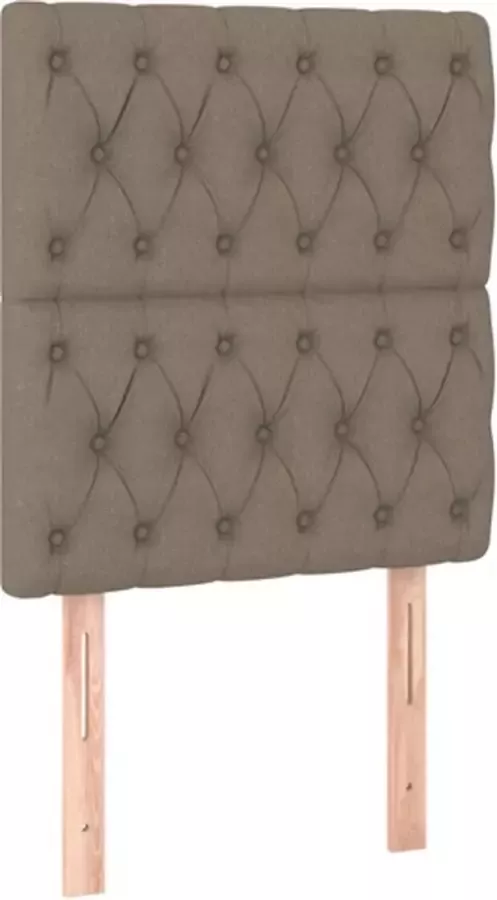 VidaXL Hoofdborden 2 st 80x7x78 88 cm stof taupe - Foto 4