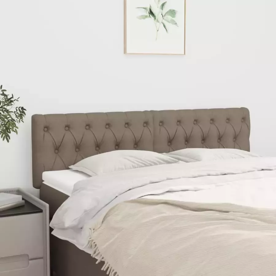 VidaXL Hoofdborden 2 st 80x7x78 88 cm stof taupe - Foto 3