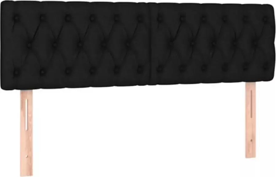 VidaXL Hoofdborden 2 st 80x7x78 88 cm stof zwart - Foto 3