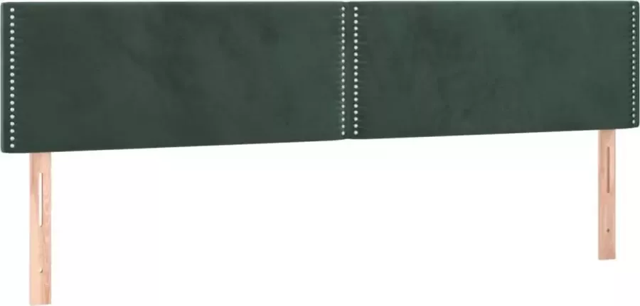VIDAXL Hoofdborden 2 st 90x5x78 88 cm fluweel donkergroen - Foto 3