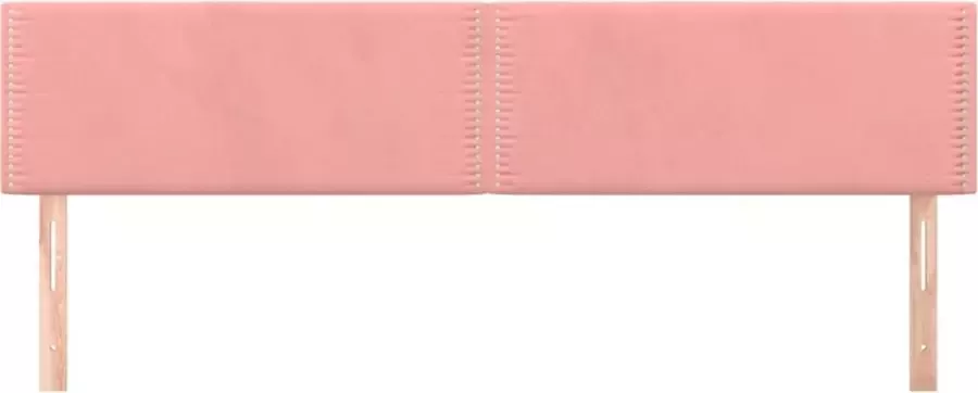 VidaXL Hoofdborden 2 st 90x5x78 88 cm fluweel roze
