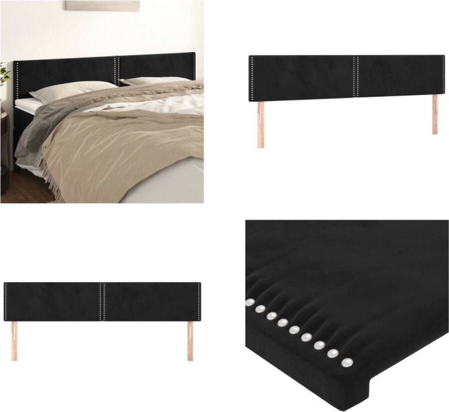 The Living Store Hoofdbord Zwart 90 x 5 x 118 128 cm Fluweel Verstelbare Hoogte Stevige Houten Poten Hoofd Bord Hoofdbord Zwart Velvet Hoofdbord Tweepersoons Hoofdbord Beddecoratie - Foto 3