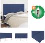 VidaXL Hoofdborden Luxe klassiek design Verstelbare hoogte Blauw 200 x 5 x 118 128 cm Set van 4 Bedonderdeel Inclusief Reiniger - Thumbnail 2