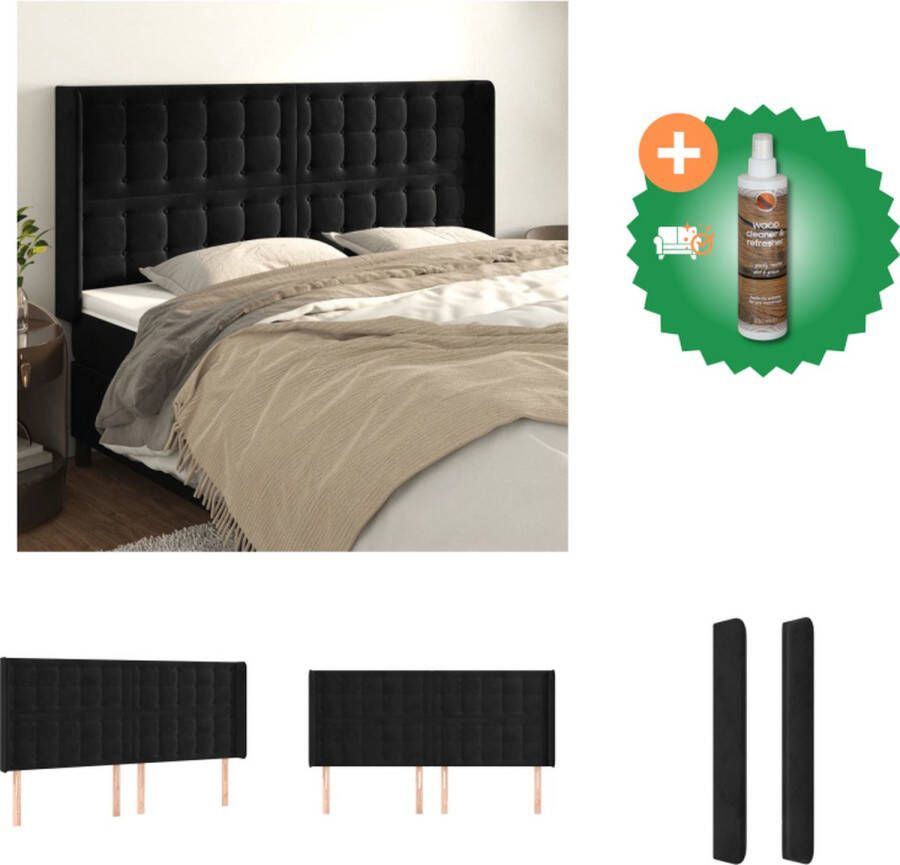 VidaXL Hoofdbord met randen 103x16x78 88 cm kunstleer crèmekleurig Hoofdbord Hoofdborden Hoofdeinde Houten Hoofdbord