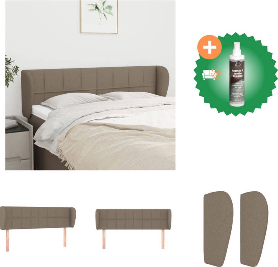 VidaXL Hoofdeind Hoofdbord 147 x 23 x 78 88 cm Taupe Bedonderdeel Inclusief Reiniger
