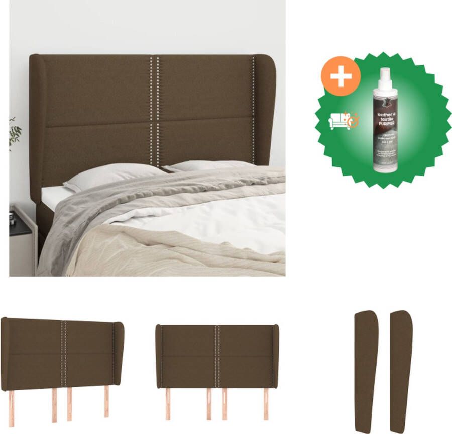 VidaXL Hoofdbord Stoffen Bedombouw 147 x 23 x 118 128 cm Duurzaam Verstelbaar Bedonderdeel Inclusief Reiniger