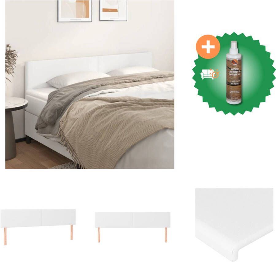 VidaXL Klassiek Hoofdbord Kunstleer Verstelbare Hoogte Stevige Poten Comfortabele Ondersteuning Elegante Klinknagels Bedonderdeel Inclusief Houtreiniger en verfrisser