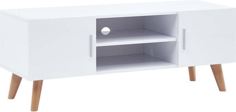VidaXL Hoogglans TV-meubel 120 x 40 x 46 cm Wit Kast - Foto 2