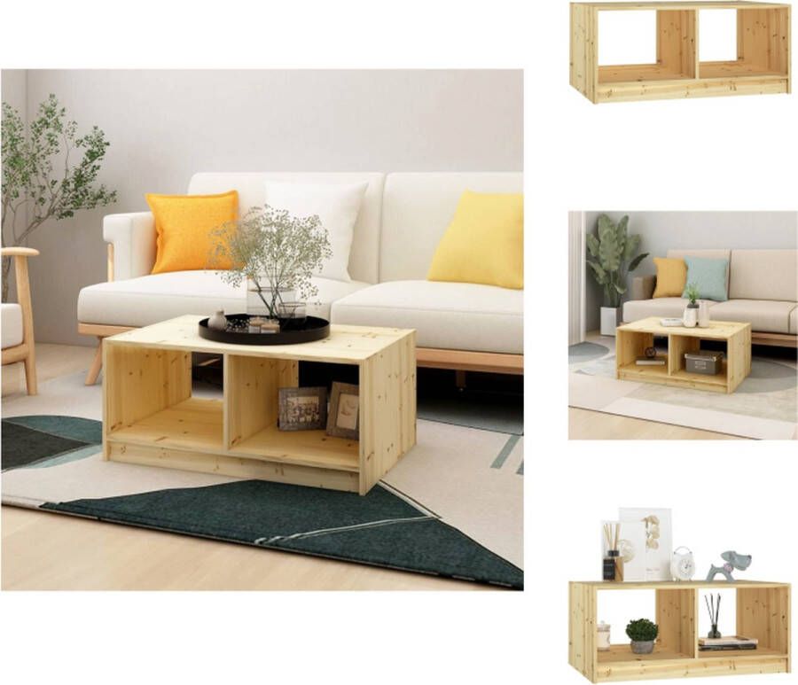 VidaXL Salontafel Salontafels Tafel Tafels Salontafel 75x50x33 5 cm massief vurenhout - Foto 2