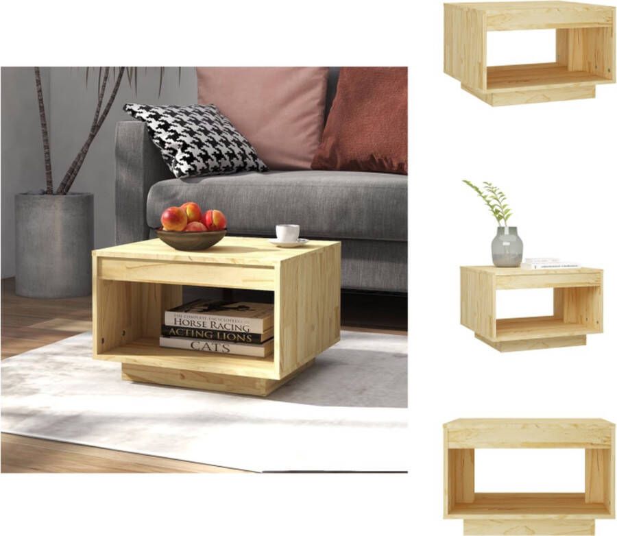 VidaXL Salontafel Salontafels Tafel Tafels Salontafel 50x50x33 5 cm massief grenenhout - Foto 2