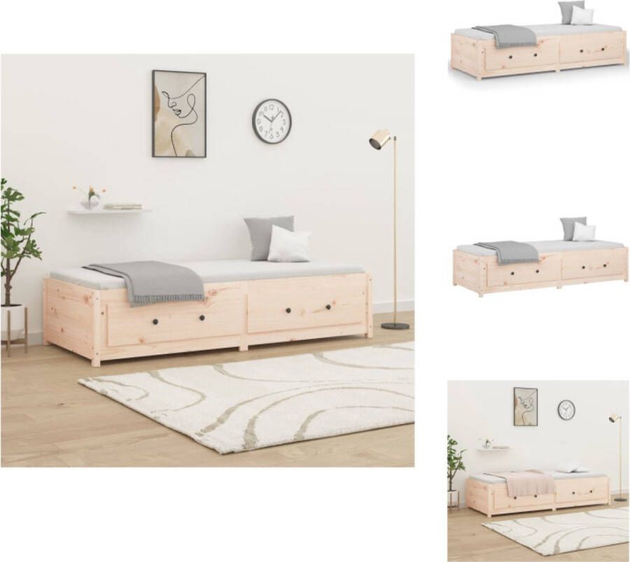 VidaXL Houten Bed Grenenhout Slaapbank 90x190cm Opbergfunctie Bed