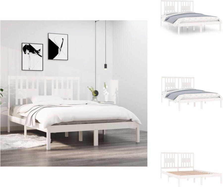 VidaXL Houten Bedframe 120 x 200 cm Hoogwaardig grenenhout Bed - Foto 1