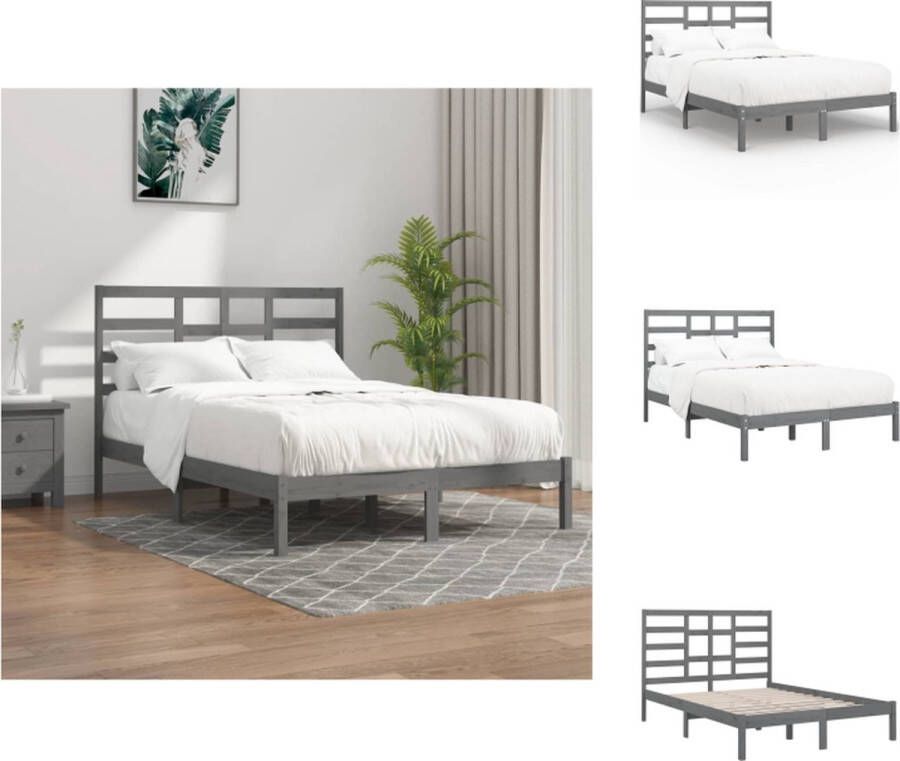 VidaXL Houten Bedframe 140 x 200 cm Massief Grenenhout Stabiel en Comfortabel Bed
