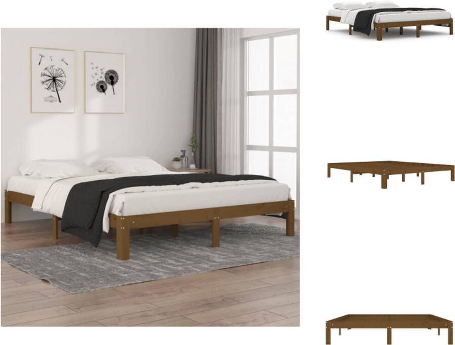 VidaXL Houten Bedframe 160 x 200 cm Honingbruin Bed