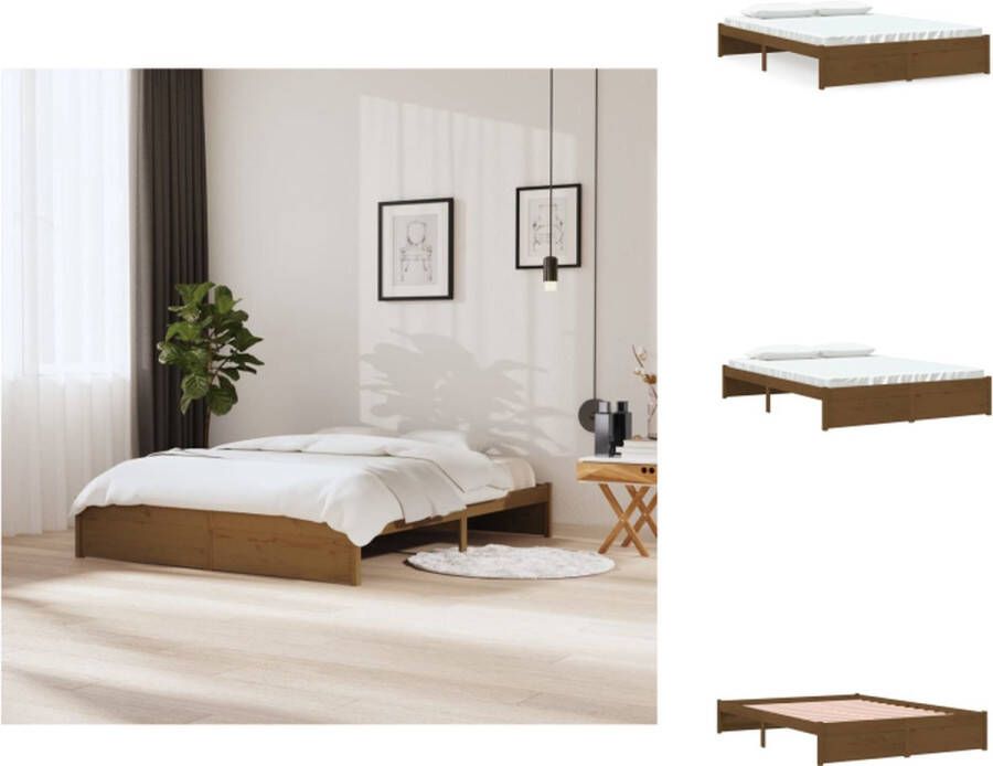 VidaXL Houten Bedframe 160x200 cm Honingbruin Bed