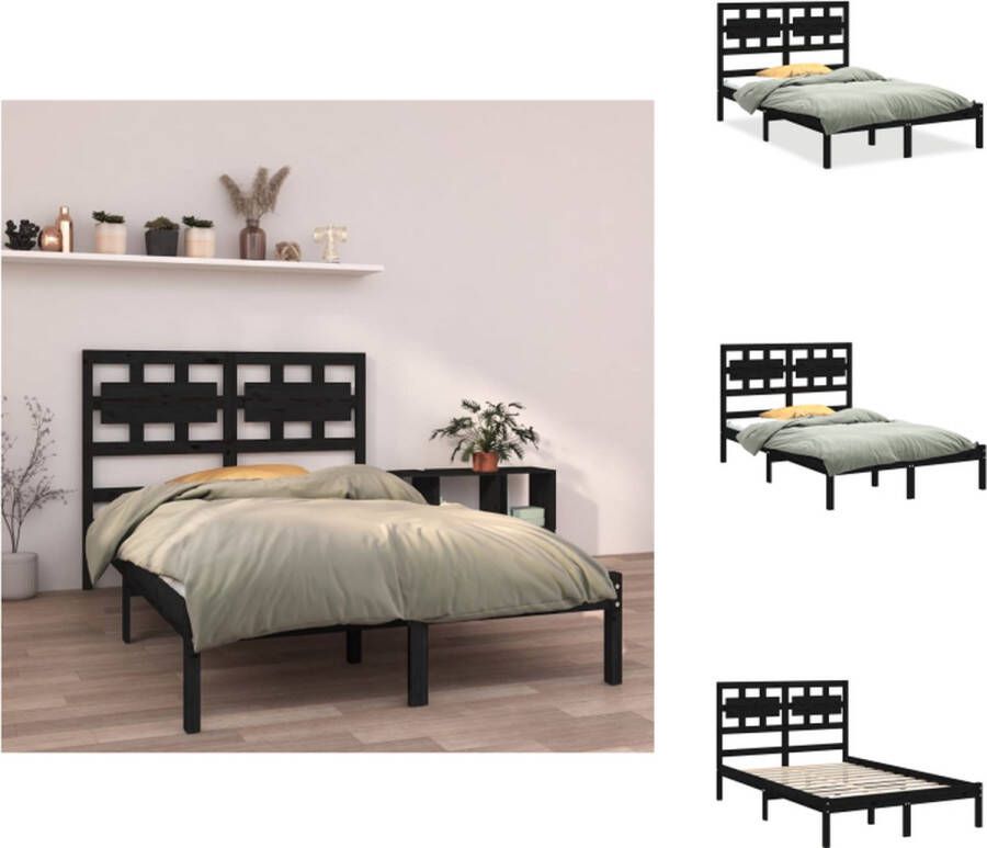 VidaXL Houten Bedframe 205.5 x 125.5 x 100 cm Massief grenenhout Bed - Foto 1