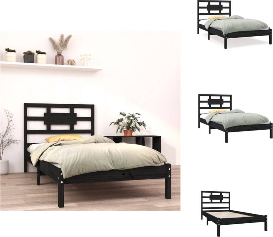 VidaXL Houten Bedframe 205.5 x 95.5 x 100 cm Grenenhout Bed