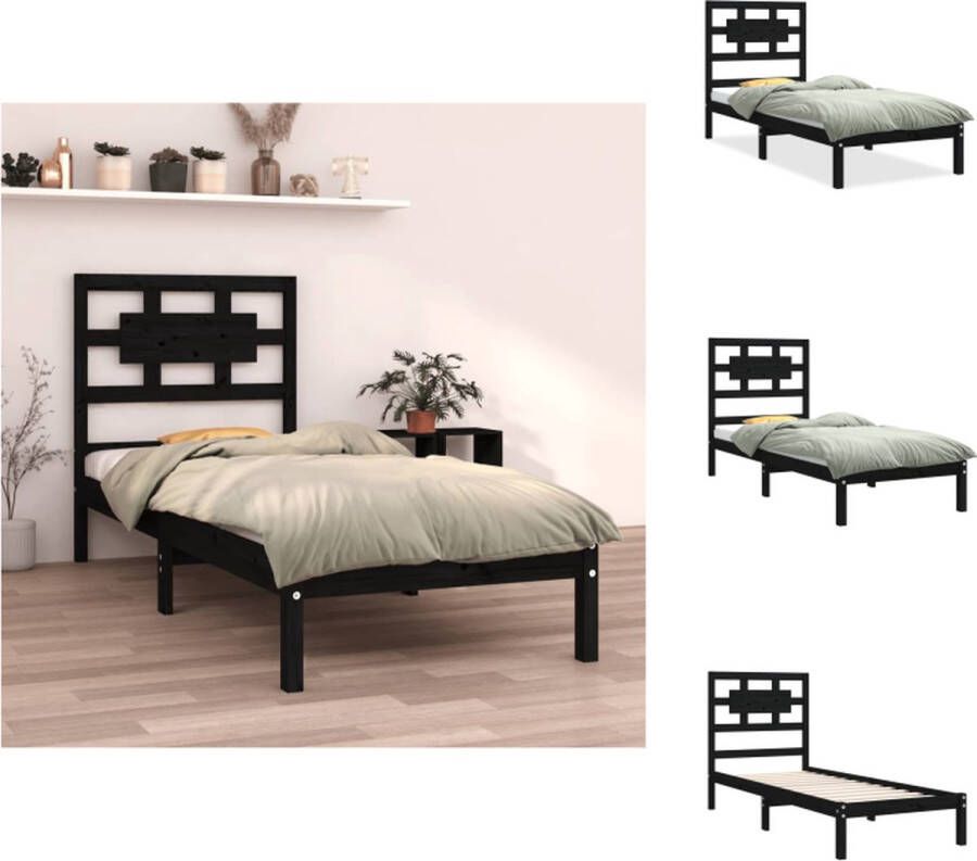 VidaXL Houten bedframe Bedframes 195.5 x 80.5 x 100 cm Massief grenenhout Bed