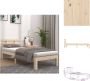 VidaXL Houten Bedframe Eenpersoonsbed 90 x 190 cm Massief Grenenhout Bed - Thumbnail 1