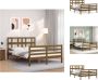 VidaXL Houten Bedframe Grenenhout 205.5 x 125.5 x 100 cm Honingbruin Bed - Thumbnail 1