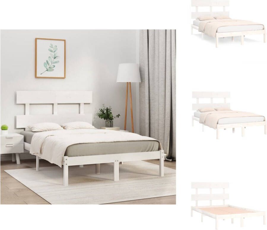 VidaXL Houten Bedframe ontbreekt in de informatie Bedframes 205.5 x 166 x 100 cm Hoogwaardig massief grenenhout Bed - Foto 6