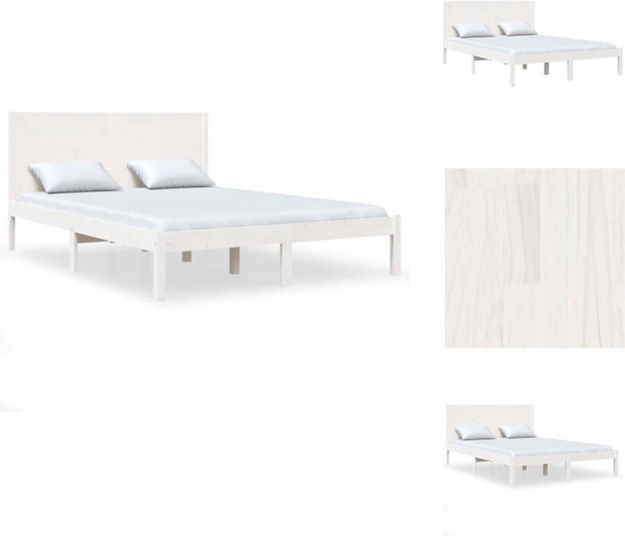 VidaXL Houten Bedframe klassiek massief grenenhout 195.5 x 145.5 x 100 cm (L x B x H) geschikt voor matras 140 x 190 cm Bed - Foto 3
