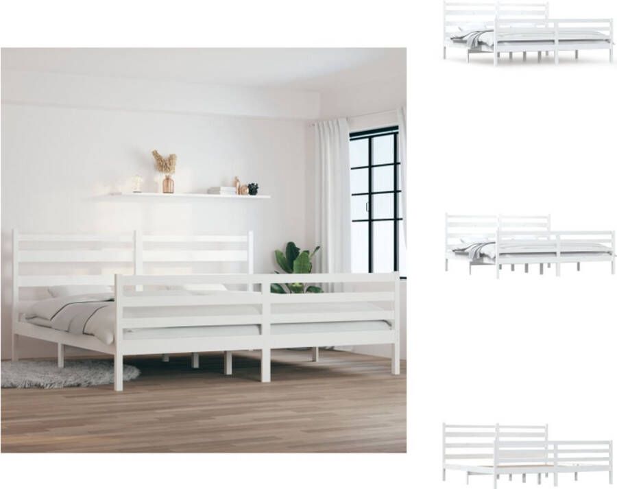 VidaXL Houten Bedframe Klassieke 200 x 200 cm Hoogwaardig massief grenenhout Bed