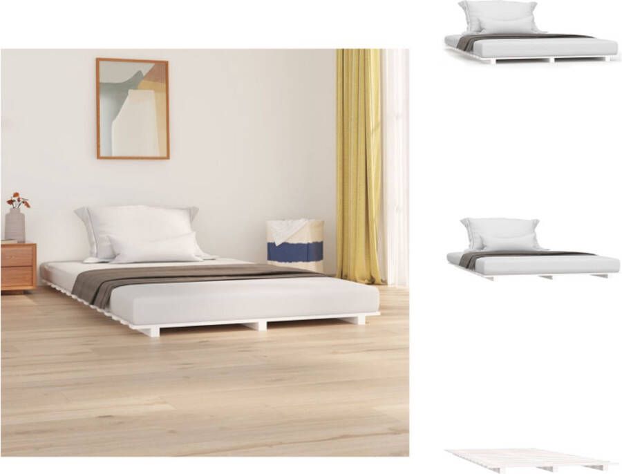 VidaXL Houten Bedframe Massief grenenhout 150 x 200 cm Stabiel en stevig bedframe Bed