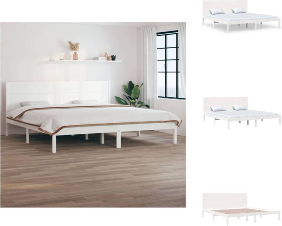 VidaXL Houten Bedframe Klassiek Bed Afmeting- 205.5 x 206 x 100 cm Ken- Hoogwaardig massief grenenhout Bed - Foto 3
