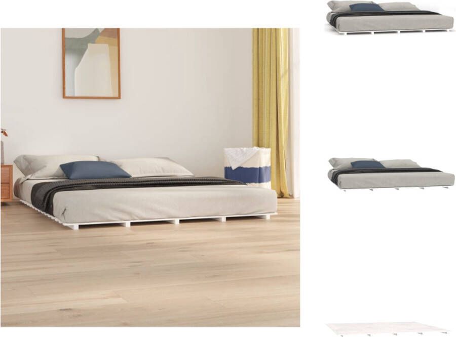VidaXL Houten Bedframe Massief grenenhout Stabiel en stevig 160 x 200 cm Bed